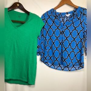 Lot Of 2 Crown & Ivy Women’s  Blouse Tops Size Xs pp